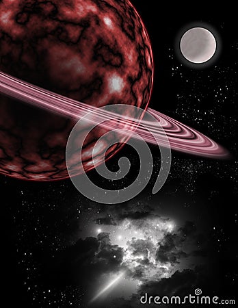 Ringed Planet Stock Photo