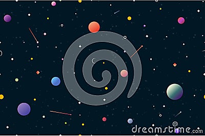 Space seamless gradient background Vector Illustration