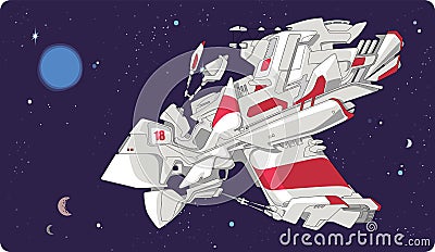 Space ship Vector Illustration