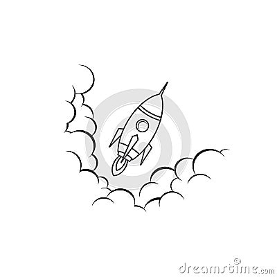 space ship rocket Vector Illustration