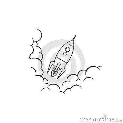 space ship rocket Vector Illustration