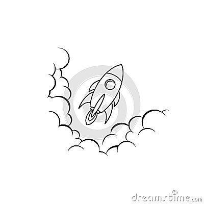 space ship rocket Vector Illustration