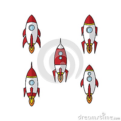 space ship rocket Vector Illustration