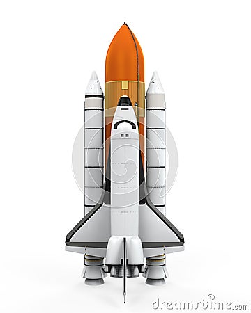 Space Shuttle Isolated Stock Photo