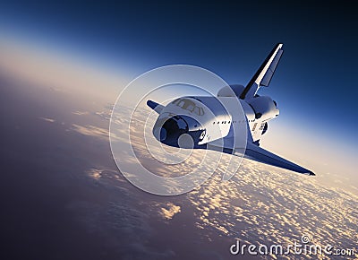 Space Shuttle Landing Stock Photo