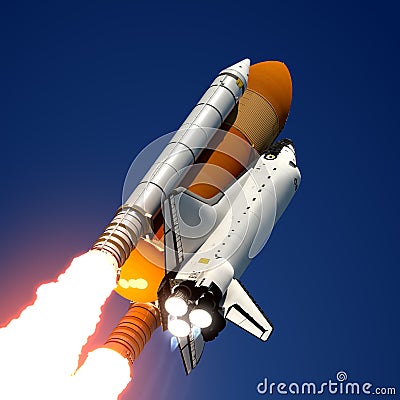 Space Shuttle Launch. Stock Photo