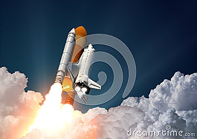 Space Shuttle Launch. Stock Photo