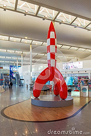 Space Shuttle, Brussels Airport Zaventem, Belgium Editorial Stock Photo