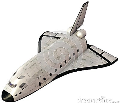 Space Shuttle Spacecraft Illustration Isolated Stock Photo