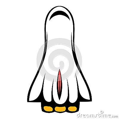 Space shuttle taking off icon, icon cartoon Vector Illustration