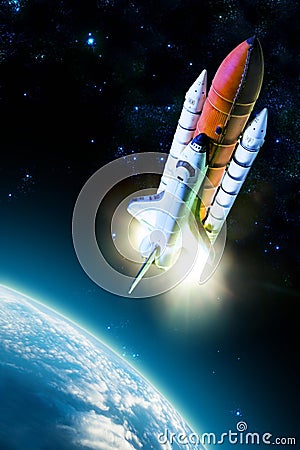 Space shuttle Stock Photo