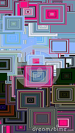 8 bit cubes Stock Photo