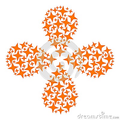 Space Star Rotation Flower Cluster Stock Photo