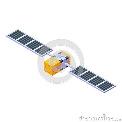 Space station pilot icon, isometric style Vector Illustration