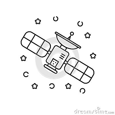 Space station vector icon Vector Illustration