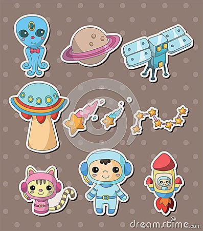 Space stickers Vector Illustration