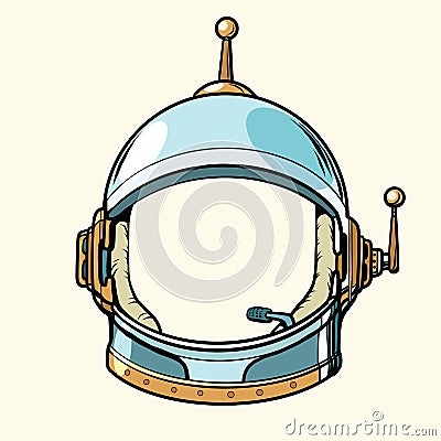 Space suit helmet isolated on white background Vector Illustration