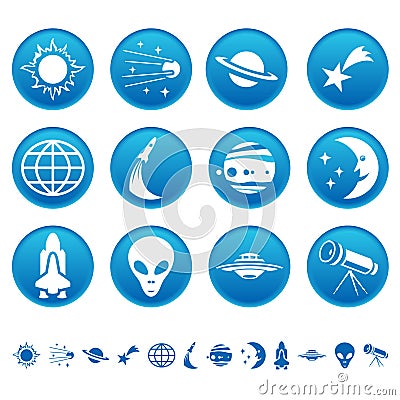 Space symbols Vector Illustration