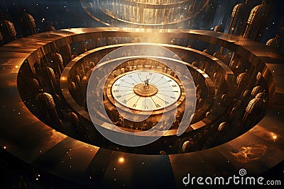 space of time dimension concept, universe, illusion, time theory, Generated AI Stock Photo