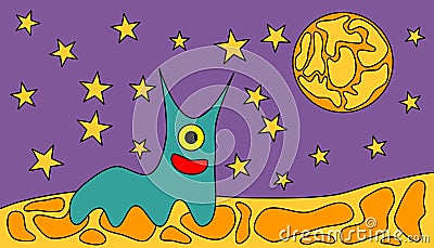 Space worm Stock Photo