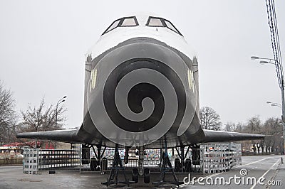 spaceship Buran in a park Stock Photo