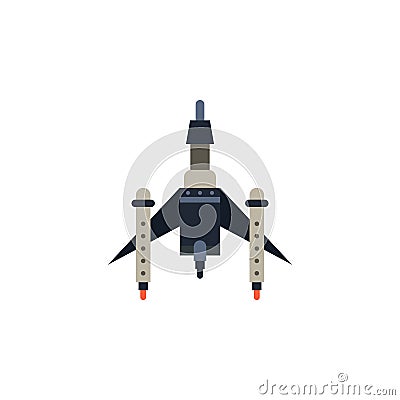 Spaceship colored icon. Element of space illustration. Signs and symbols icon can be used for web, logo, mobile app, UI, UX Vector Illustration