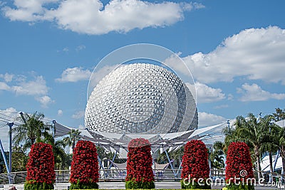 Spaceship Earch attraction at Epcot in Disney World Editorial Stock Photo