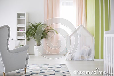 Spacious baby room Stock Photo