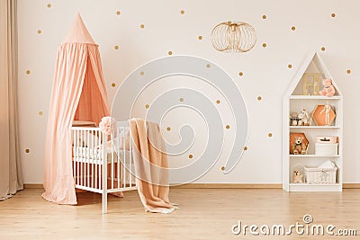 Spacious baby`s bedroom interior Stock Photo