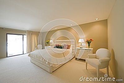 Spacious Bedroom In House Stock Photo