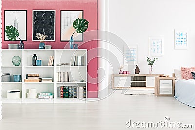 Spacious living room interior Stock Photo