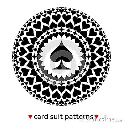 Spade card suit pattern Vector Illustration