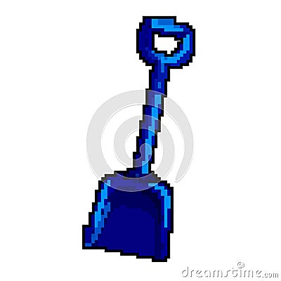 spade sand toy game pixel art vector illustration Vector Illustration