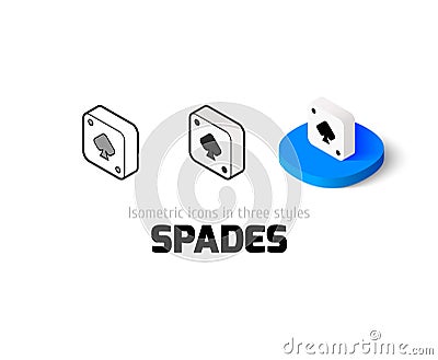 Spades icon in different style Vector Illustration
