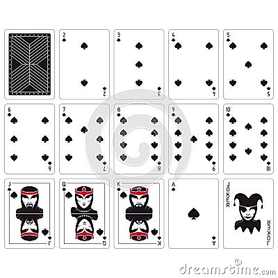 Spades. Poker size Vector Illustration