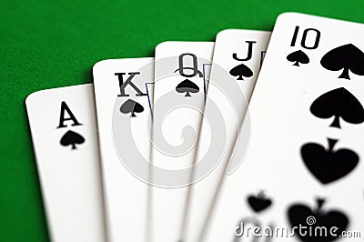 Spades royal flush Stock Photo