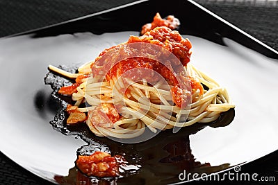 Spagetti tomato Stock Photo