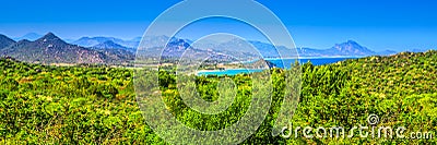 Spaggia di Santa Giusta beach with famous Peppino rock, Costa Rei, Sardinia, Italy. Stock Photo