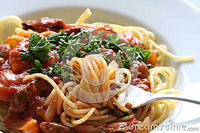 Spaghetti Stock Photo