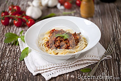 Spaghetti bolognese Stock Photo