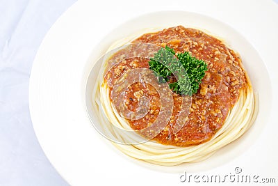 Spaghetti with bolognese sauce Stock Photo