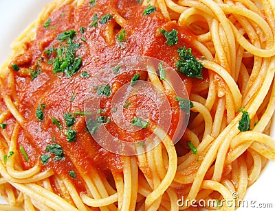 Spaghetti dish Stock Photo