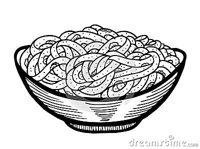 spaghetti doodle, hand drawing Stock Photo