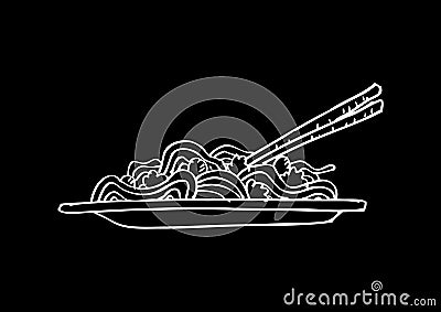 Spaghetti doodle Stock Photo