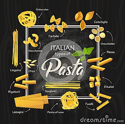 Spaghetti or italian macaroni, pasta meal Vector Illustration