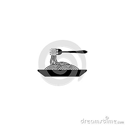 Spaghetti. Italian pasta symbol Stock Photo