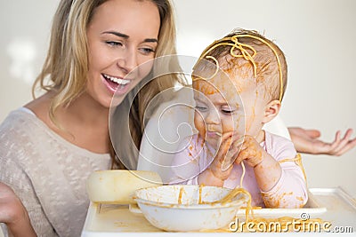 Spaghetti Mess Stock Photo