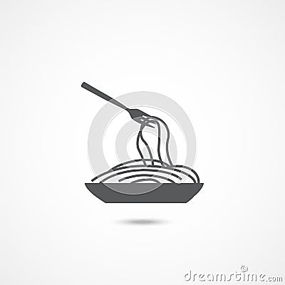 Spaghetti pasta icon Vector Illustration