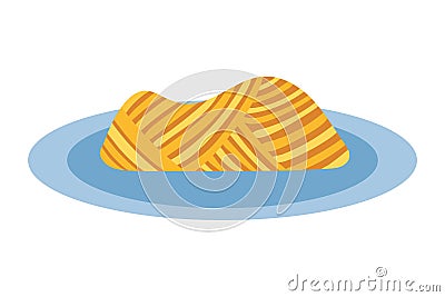 spaghetti plate illustration Cartoon Illustration