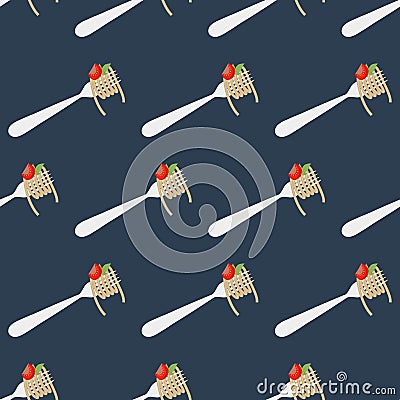 Spaghetti seamless pattern Vector Illustration